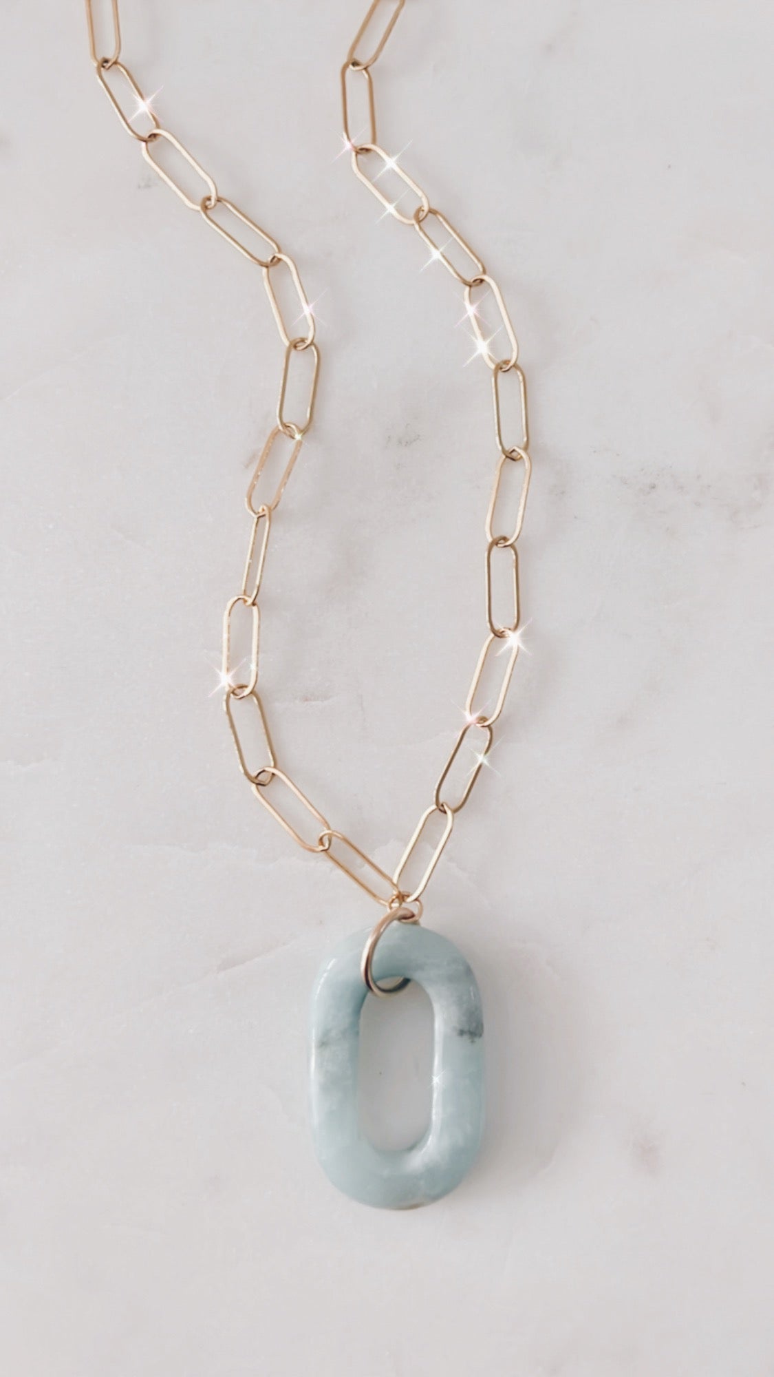Oval Gemstone Pendant Necklace + More Options