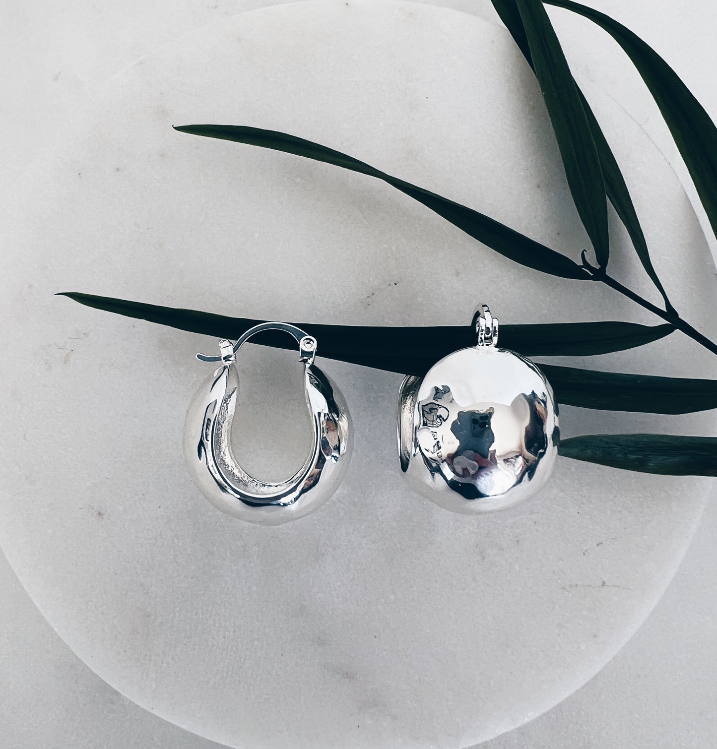 Hammered Chunky Huggie Hoops + More Options