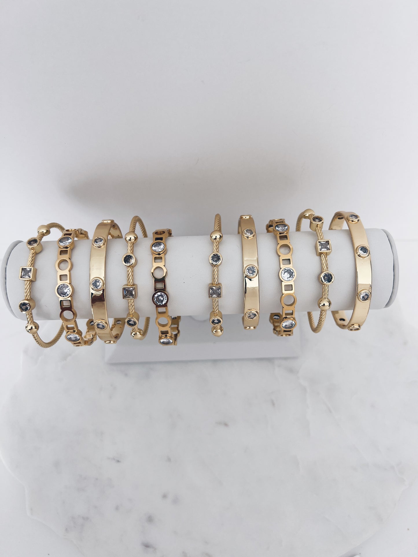 Gold Twisted CZ Cuff