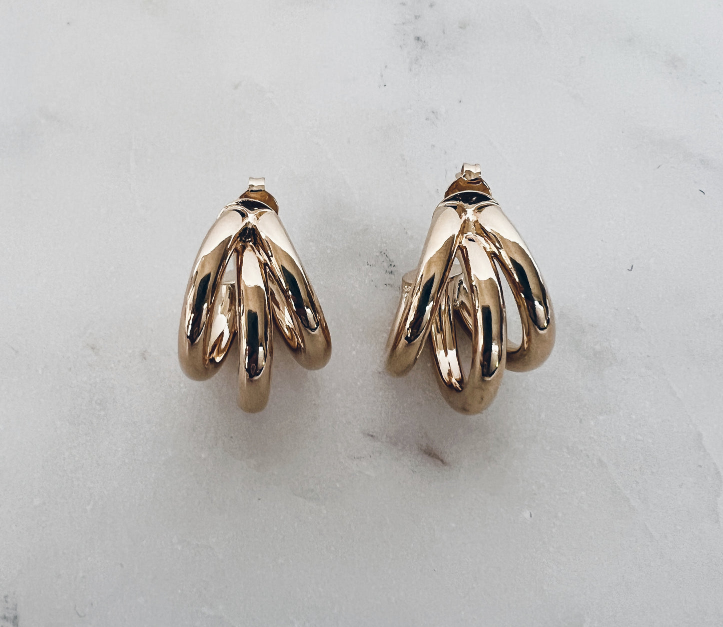 Gold Glamour Hoops