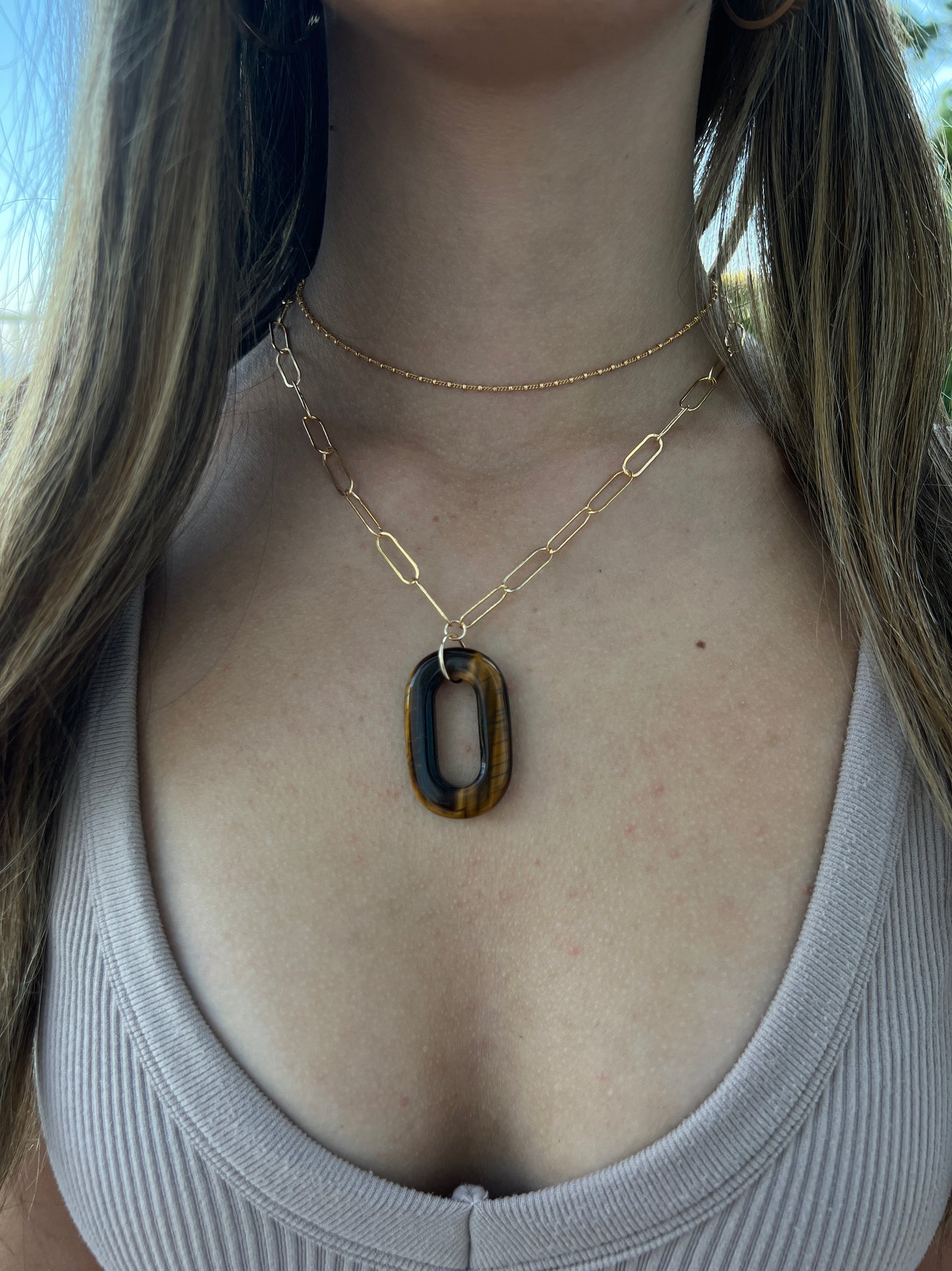 Oval Gemstone Pendant Necklace + More Options