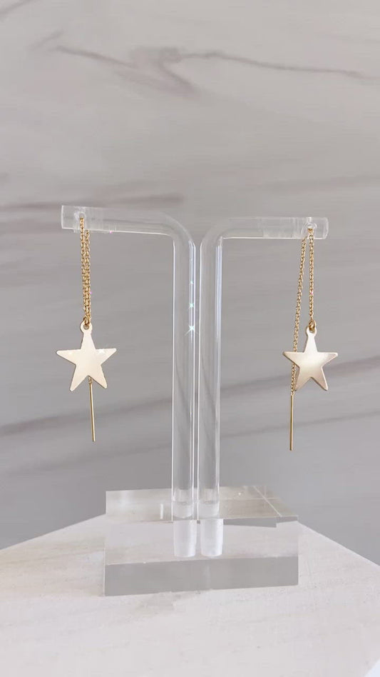 Star Threader Earrings