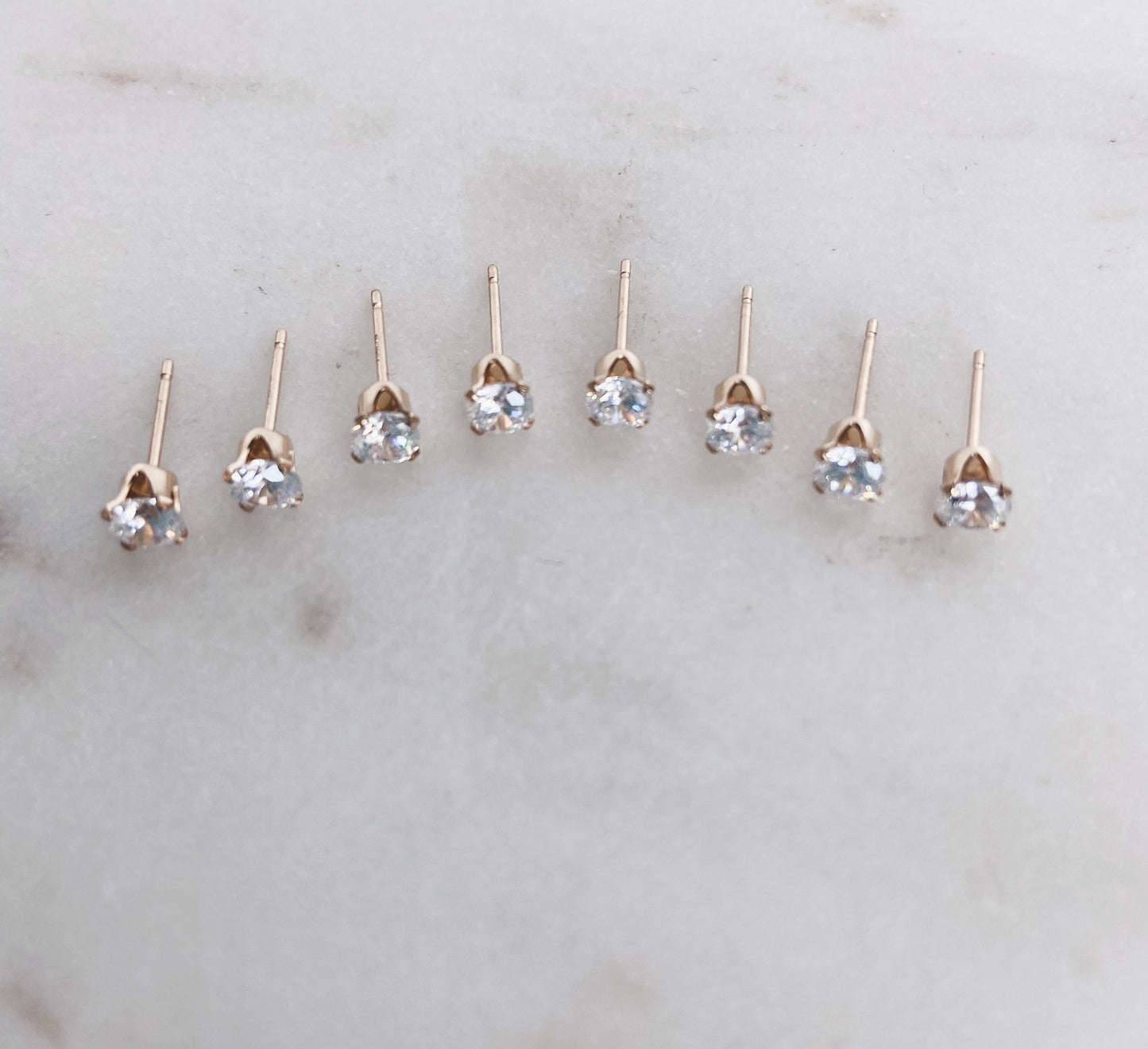 14k Gold Filled CZ Stud Earrings