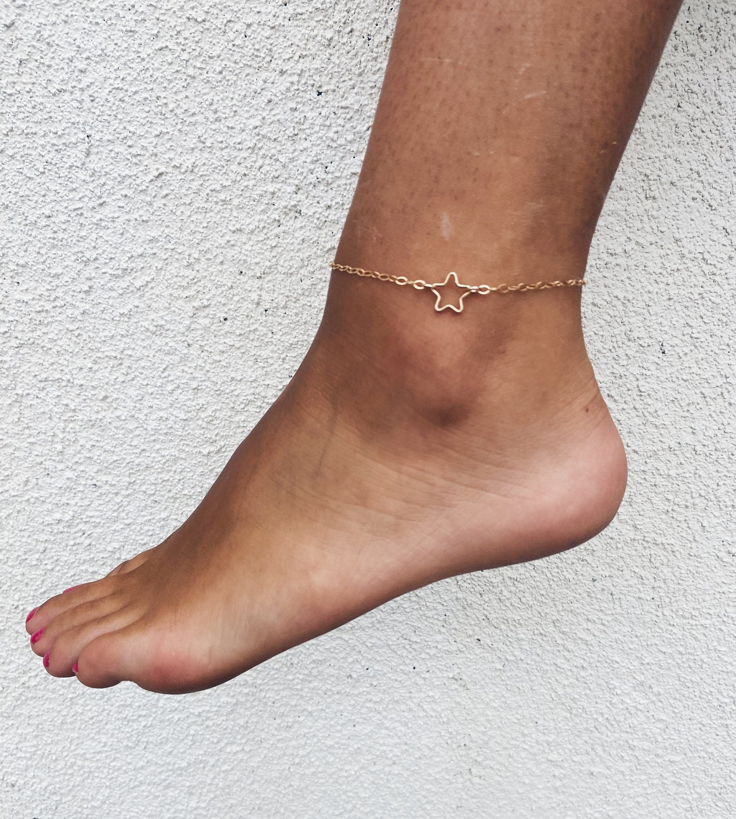 14k Gold Filled Star Anklet