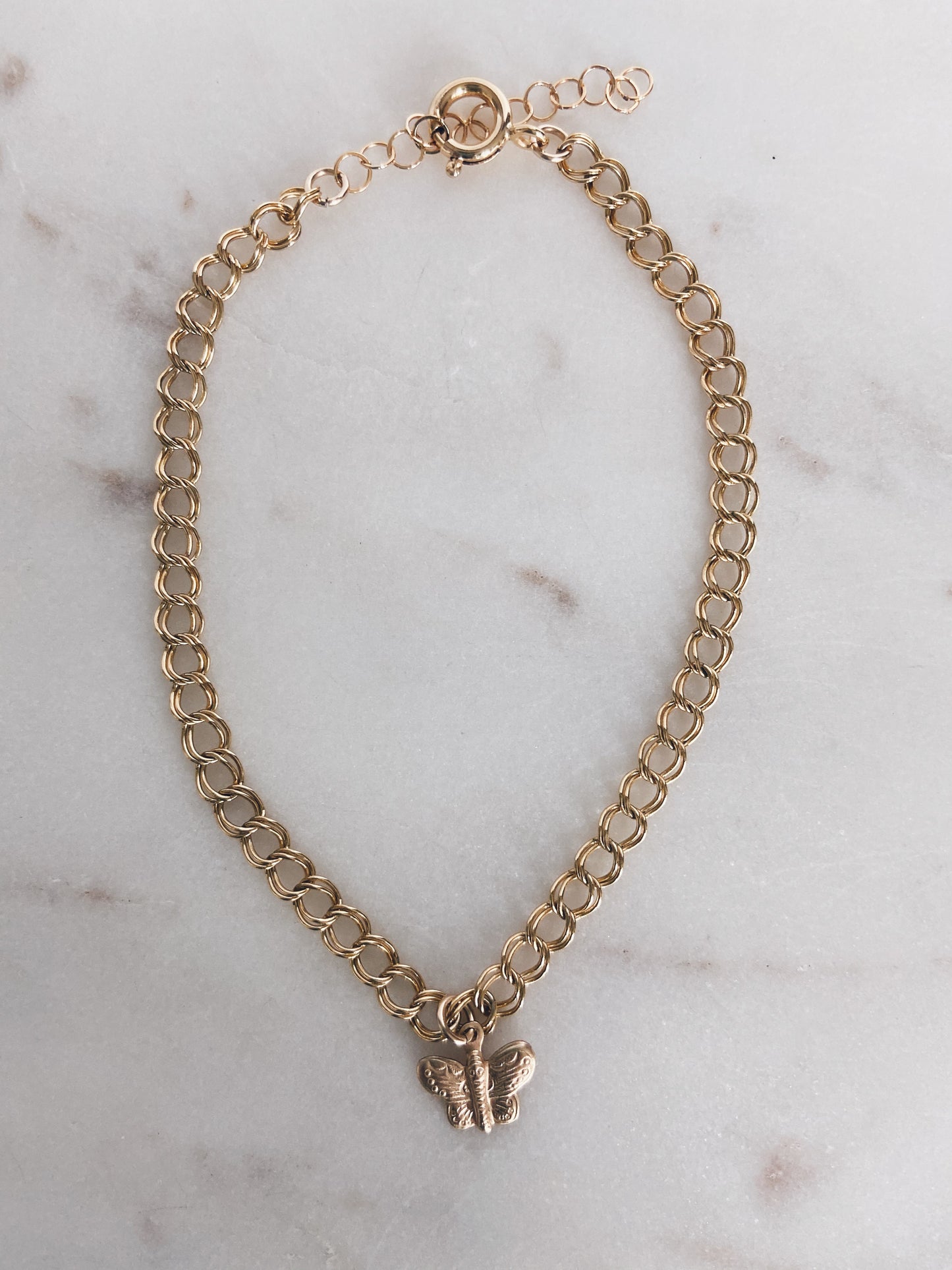 14k Gold Filled Butterfly Anklet