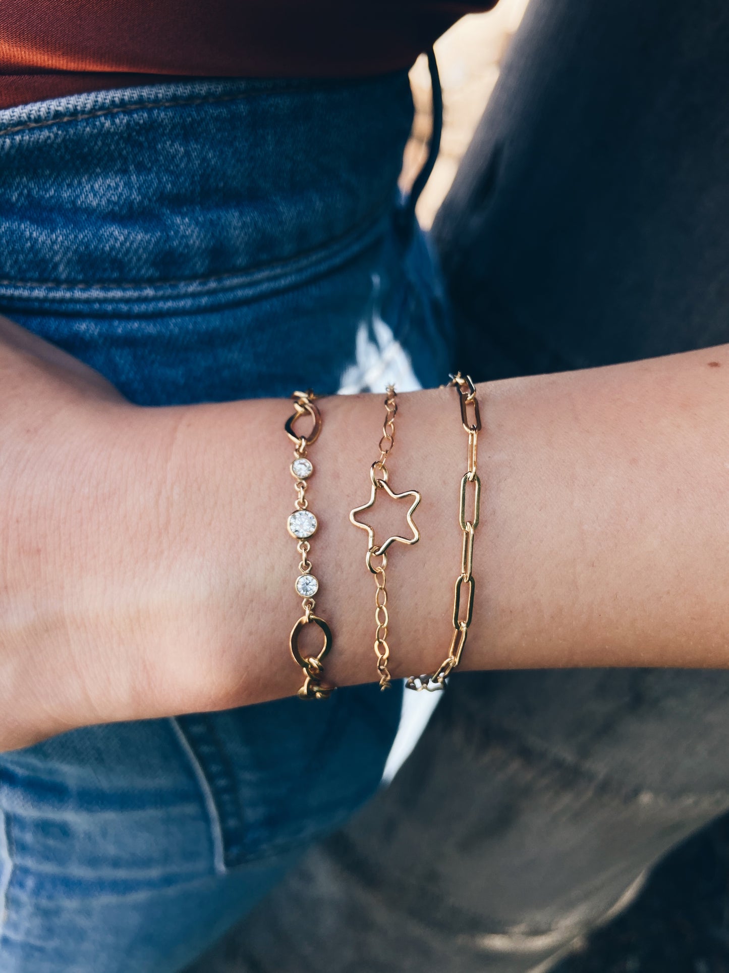 14k Gold Filled Star Bracelet