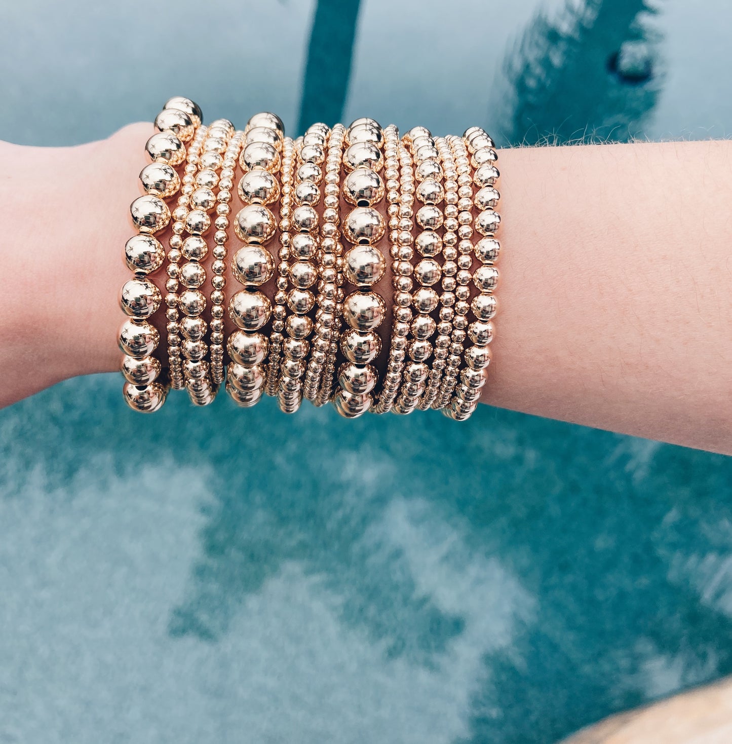 14k Gold Filled Beaded Bracelet - 5mm