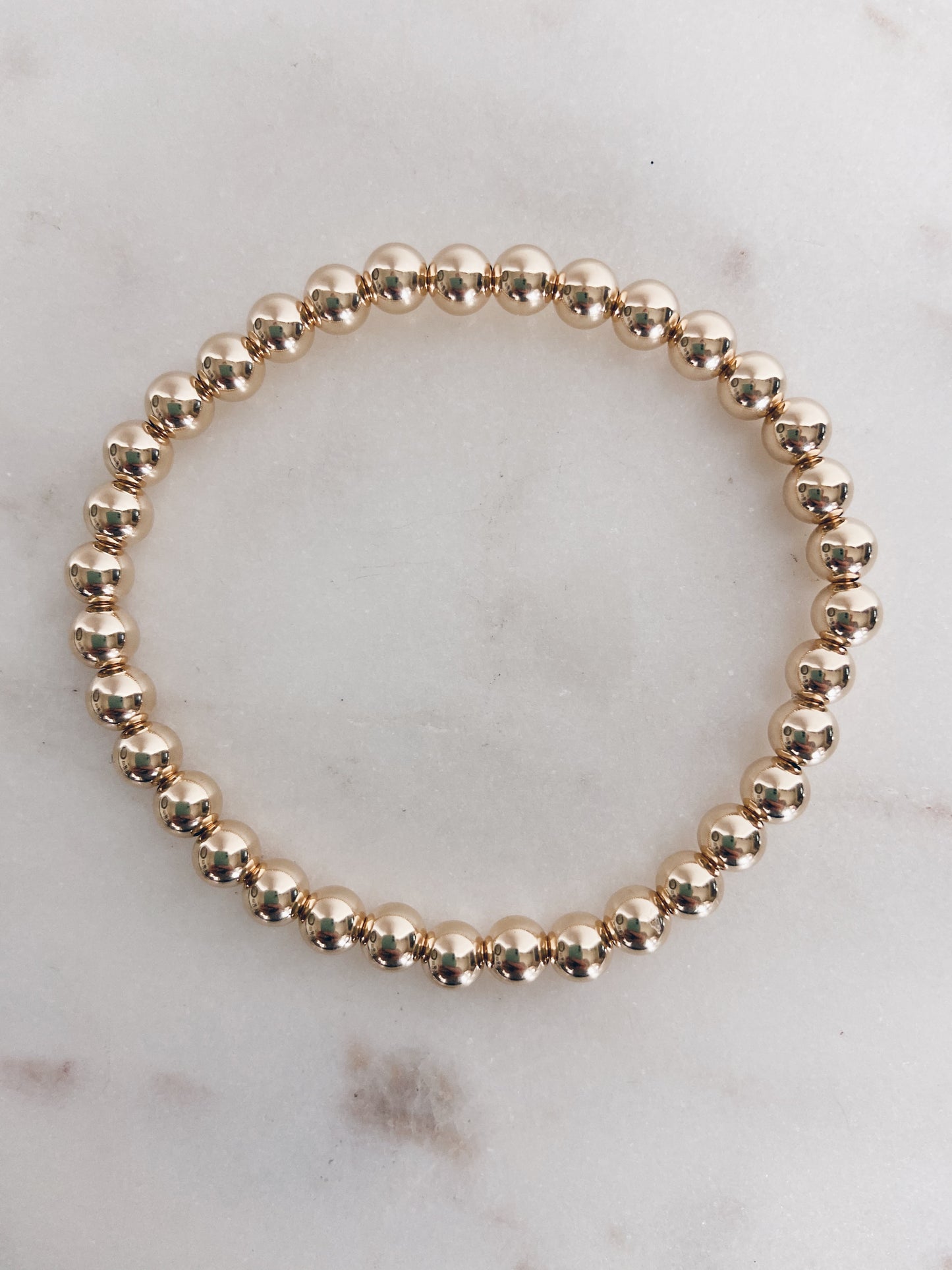 14k Gold Filled Beaded Bracelet - 5mm