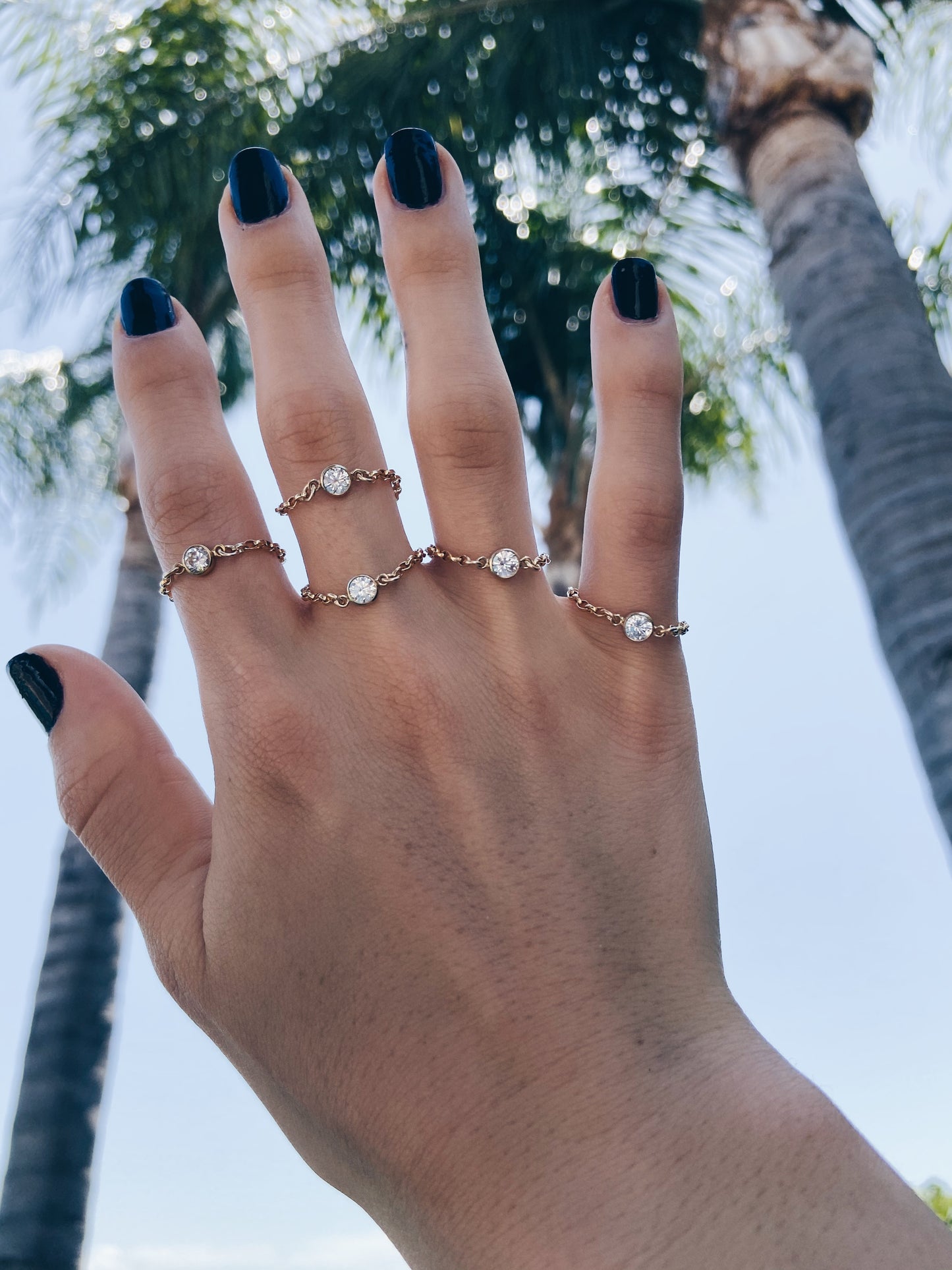 14k Gold Fill Chain & CZ Ring