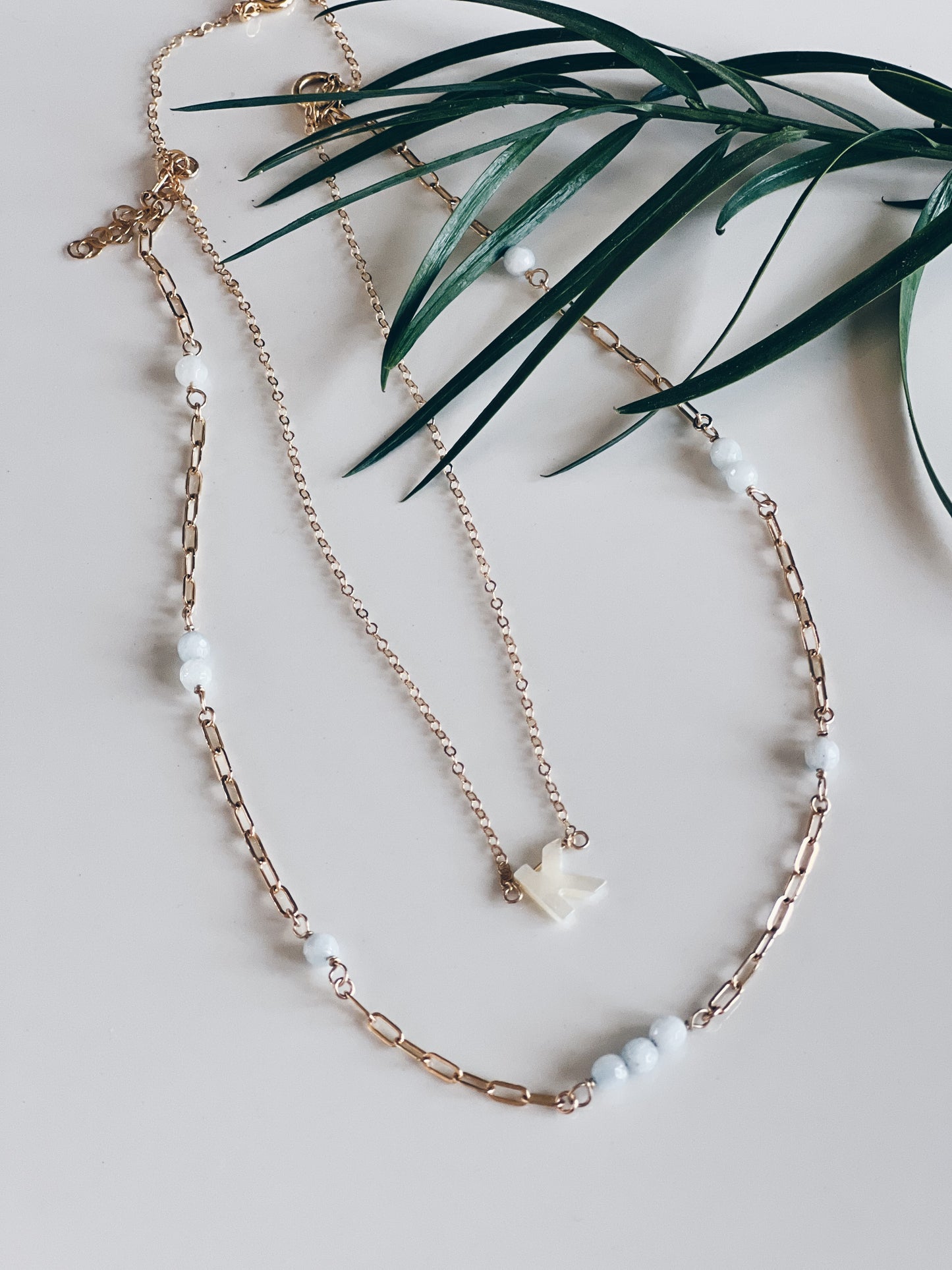 Aquamarine Station Necklace