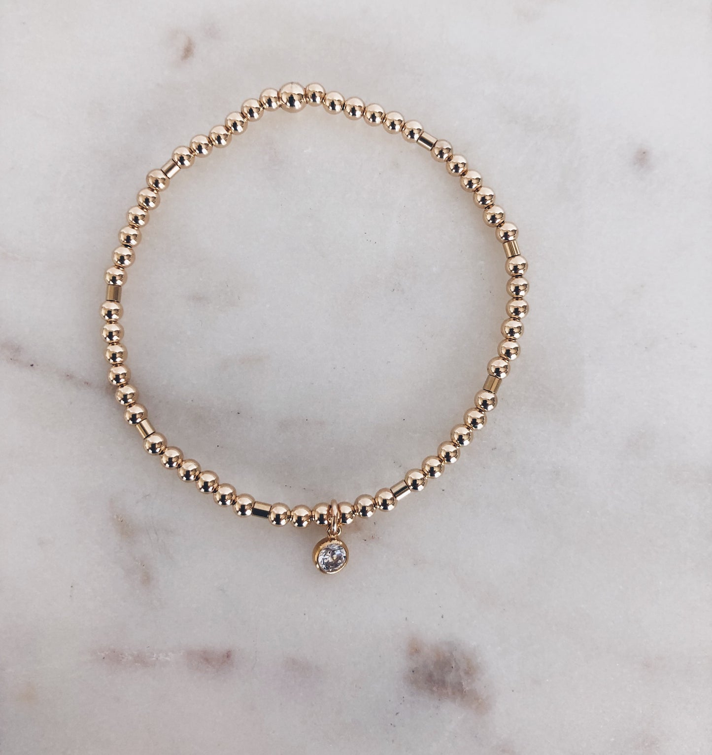 Mini CZ Beaded Bracelet