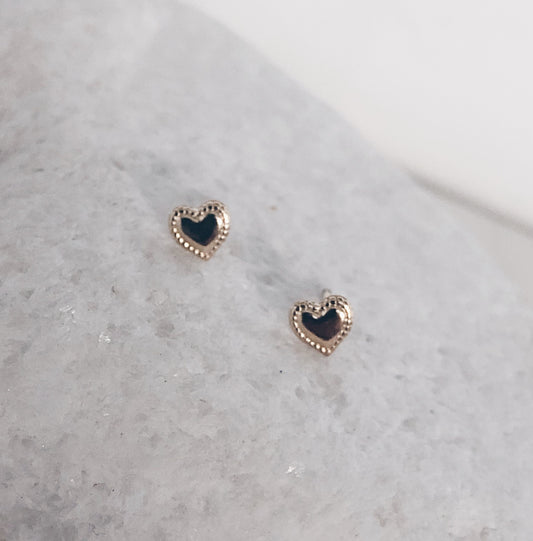 14k Gold Filled Mini Heart Studs