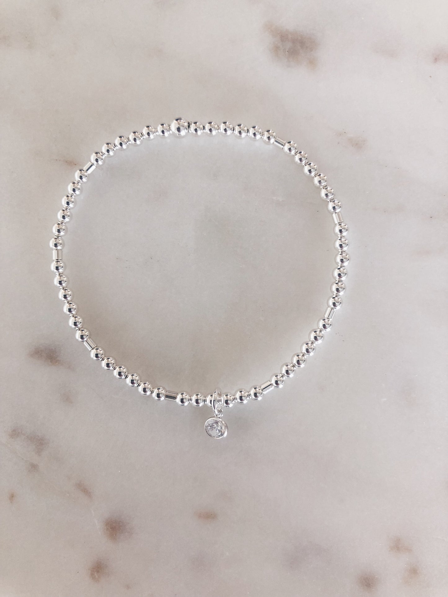 Mini CZ Beaded Bracelet