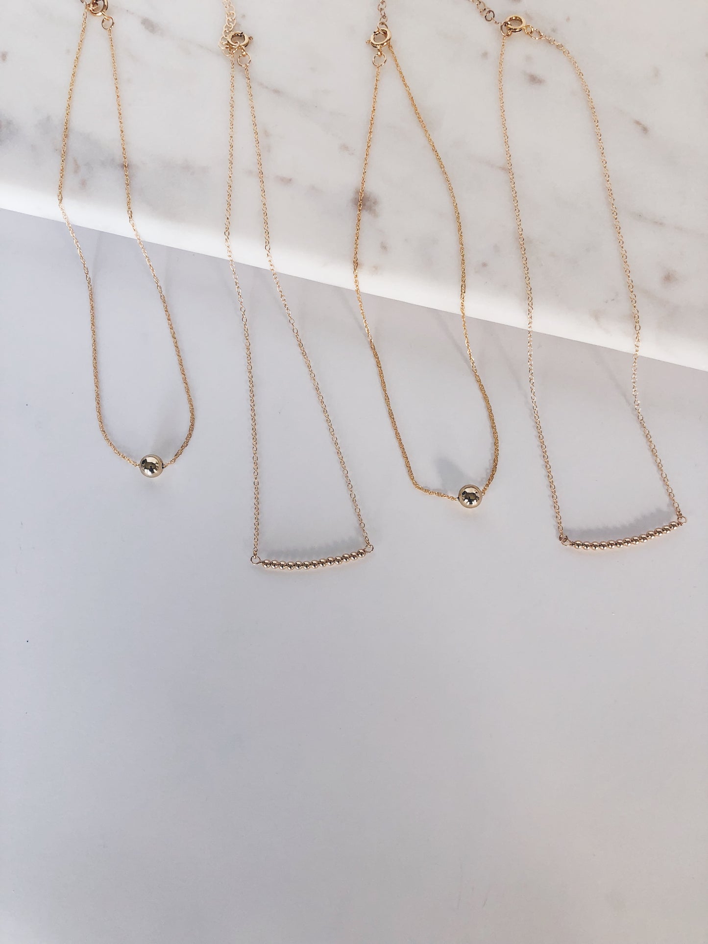 14k Gold Filled Floating Sphere Necklace