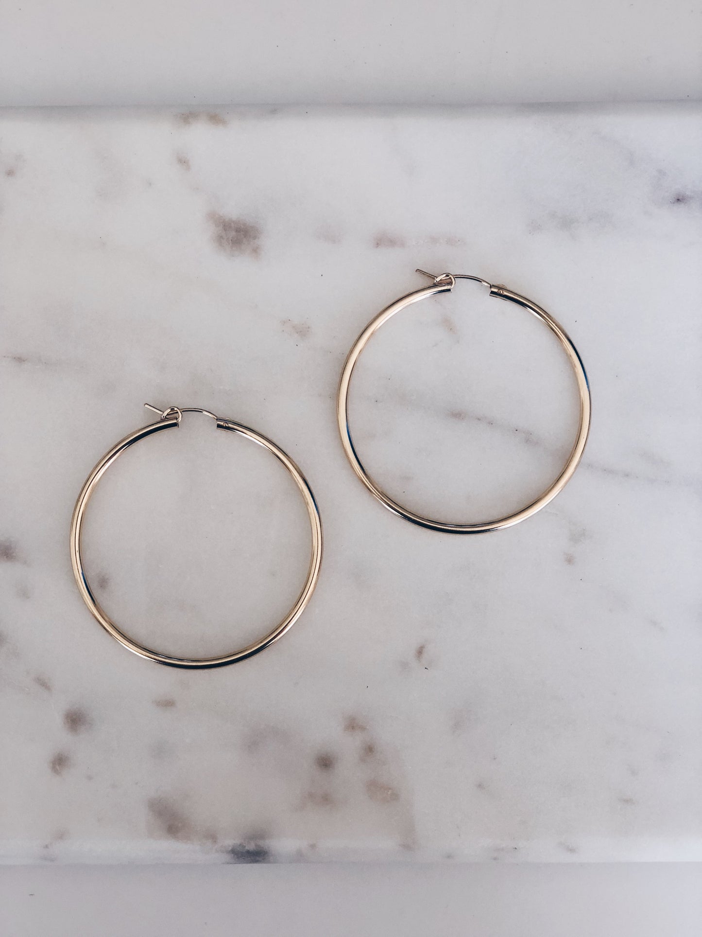 Extra Large Thin Hollow Hoops