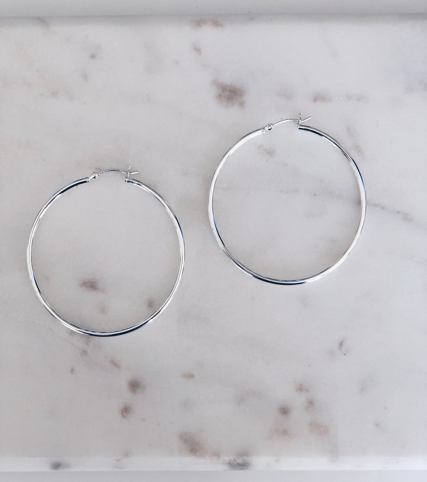 Extra Large Thin Hollow Hoops