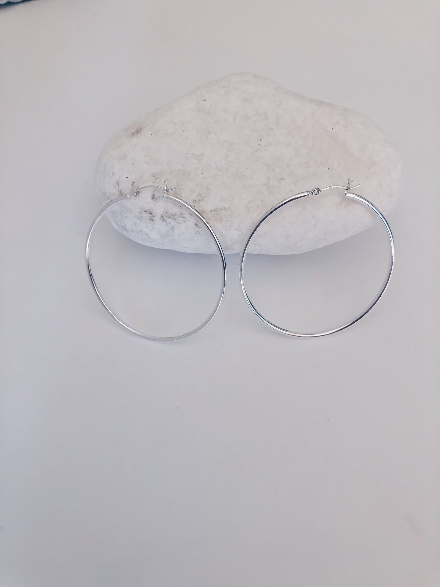 Extra Large Thin Hollow Hoops