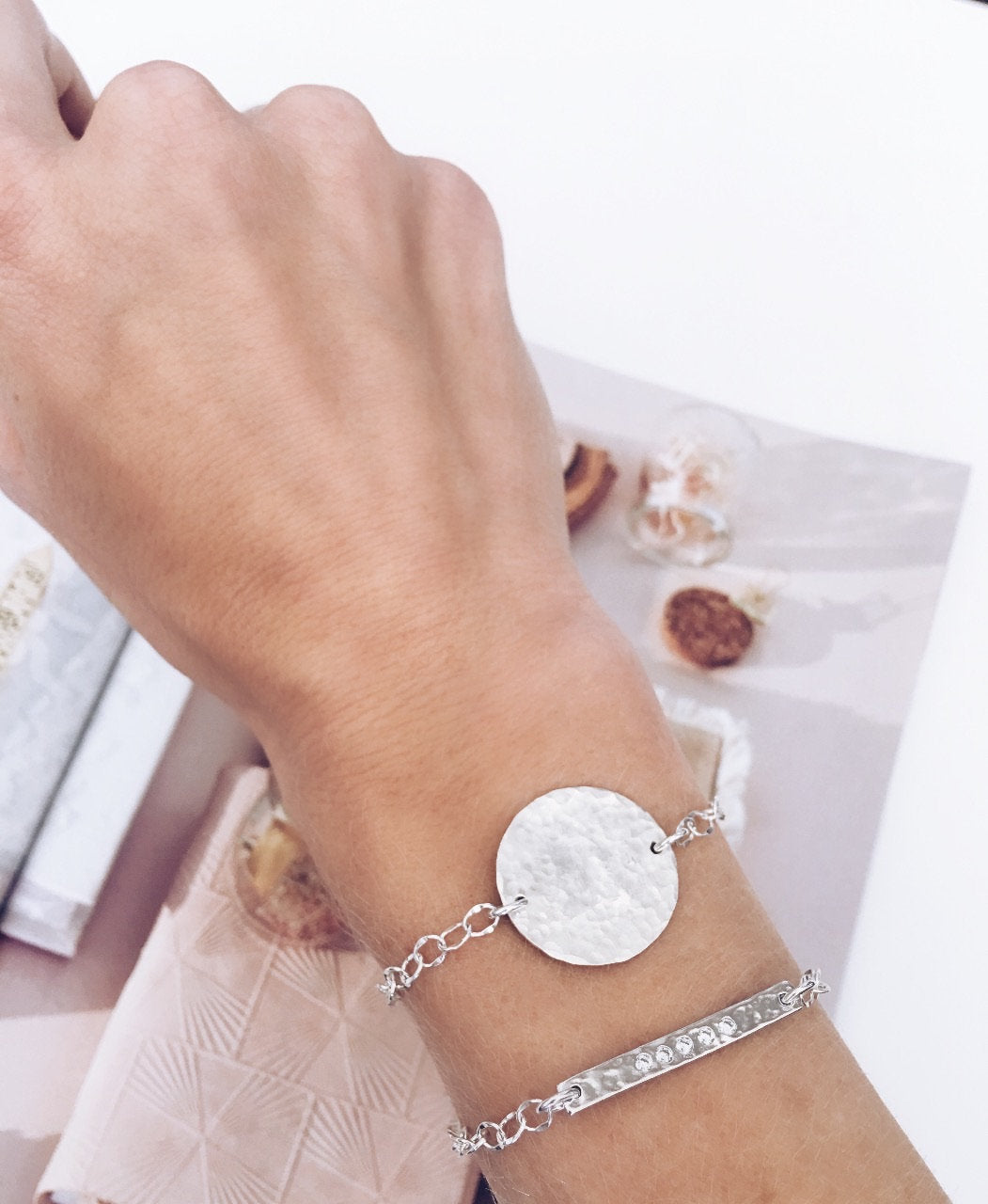 Hammered Coin Bracelet