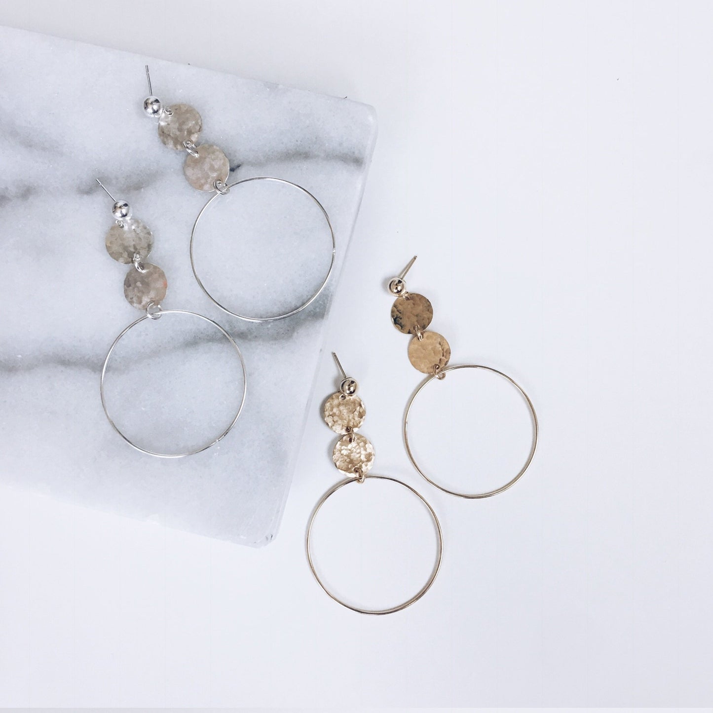 Duo Hammered Hoops...Featured in Vogue