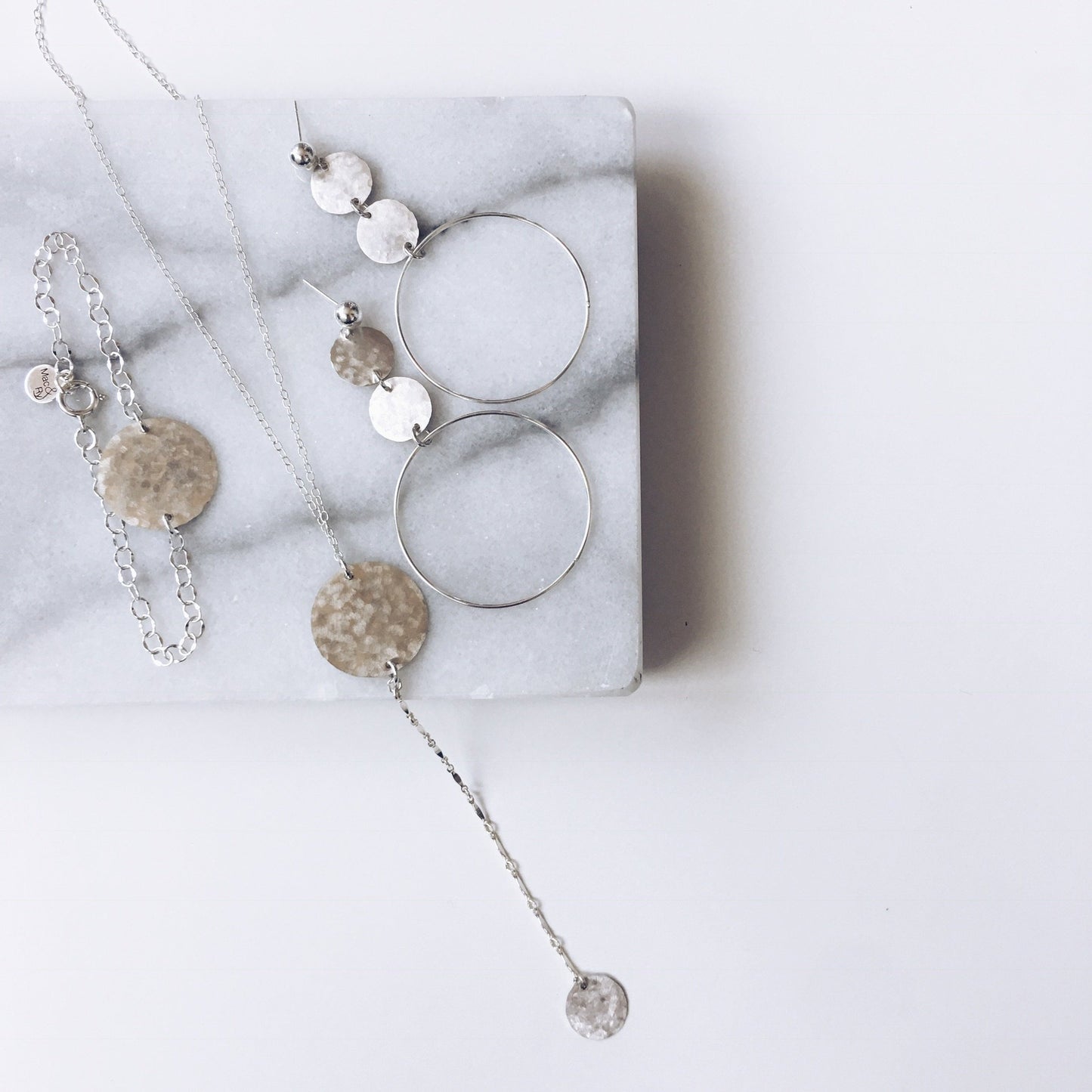 Duo Hammered Hoops...Featured in Vogue