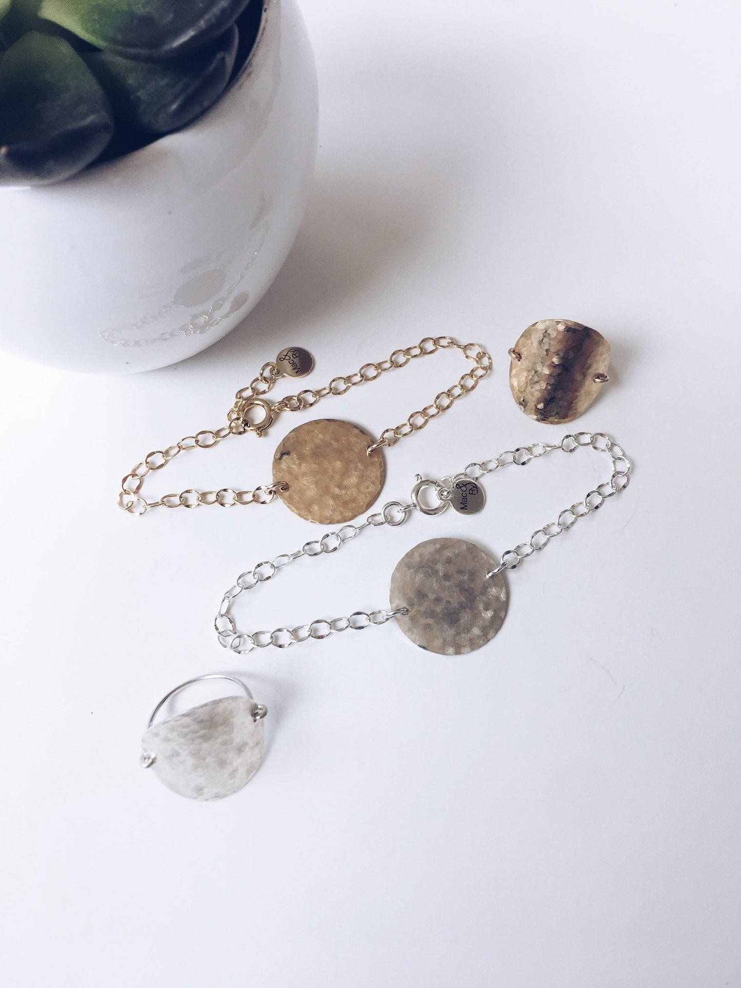 Hammered Coin Bracelet