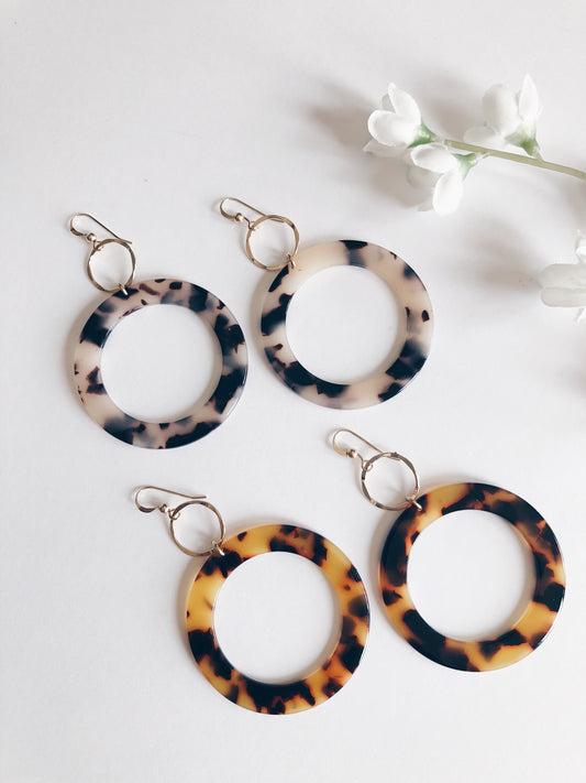 14k Gold Filled Tortoise Hoops...Featured in Vogue