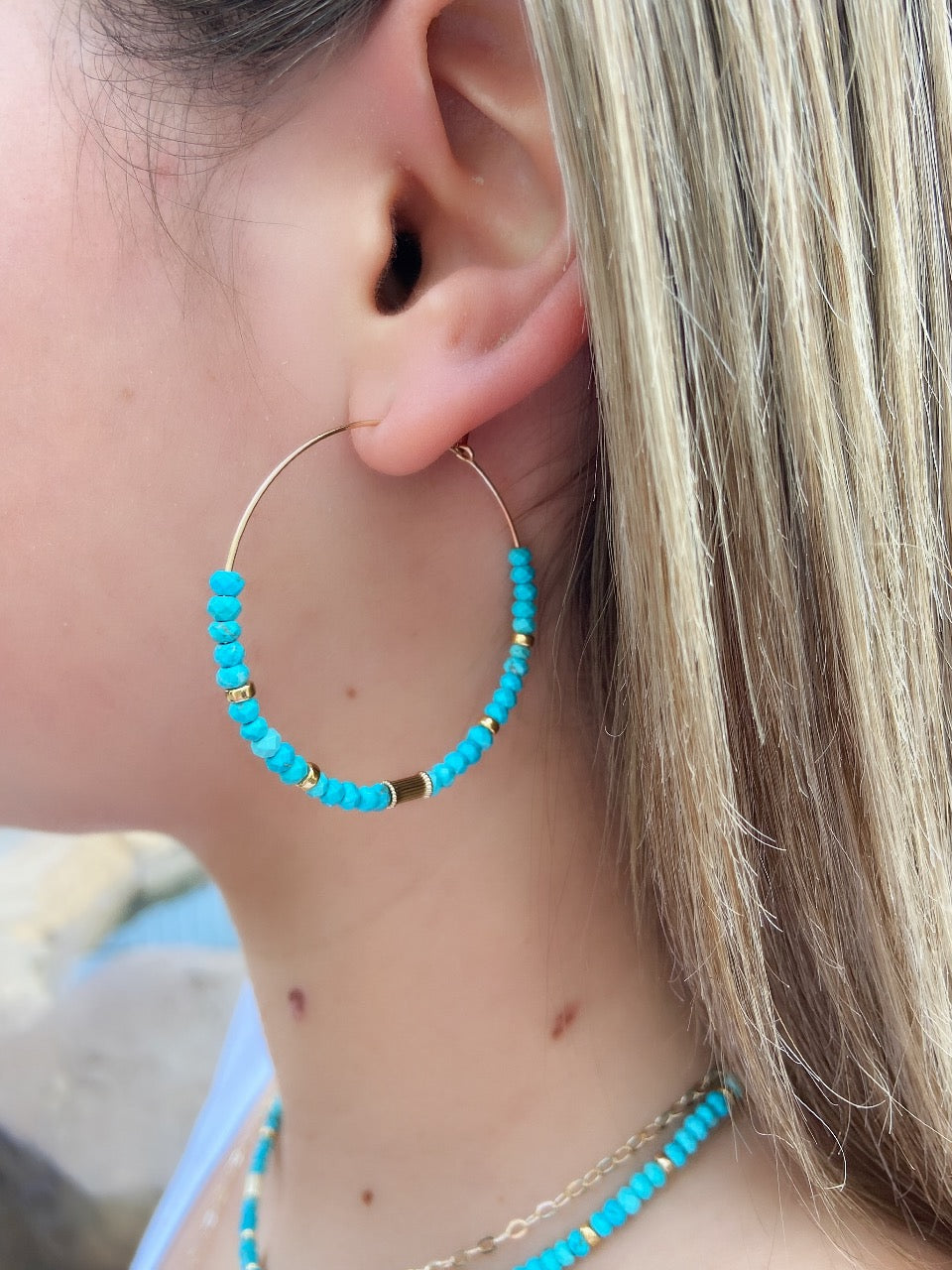 Groovy Turquoise Hoops
