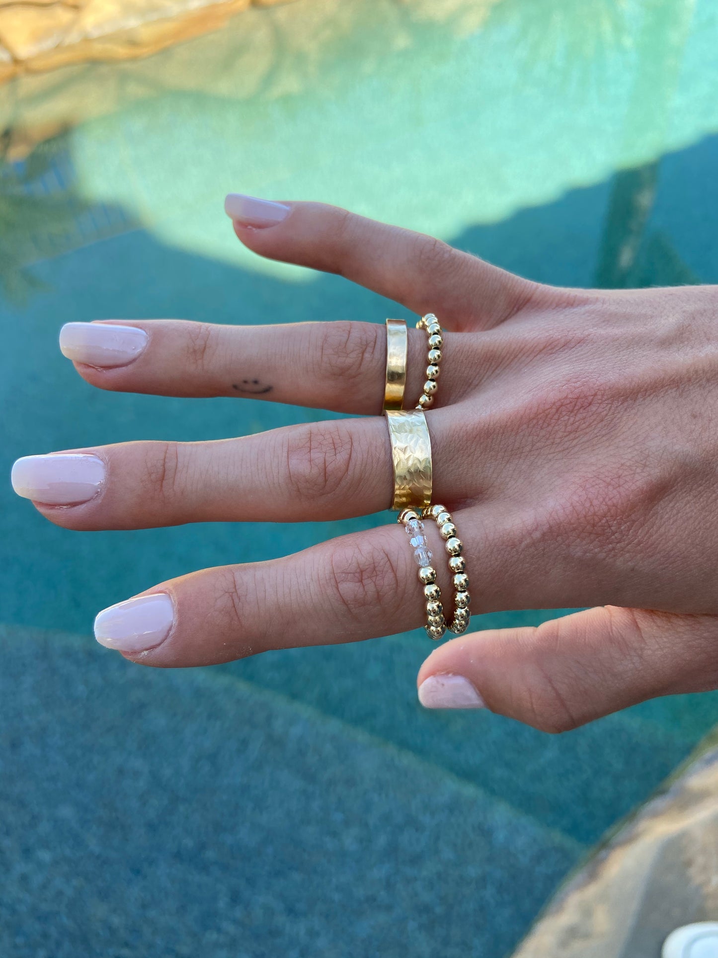 14k Gold Filled Beaded Ring