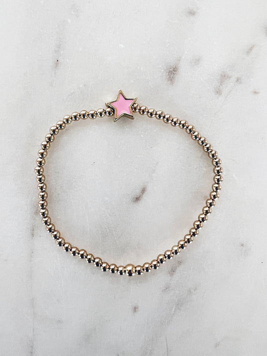 Enamel Star Beaded Bracelet