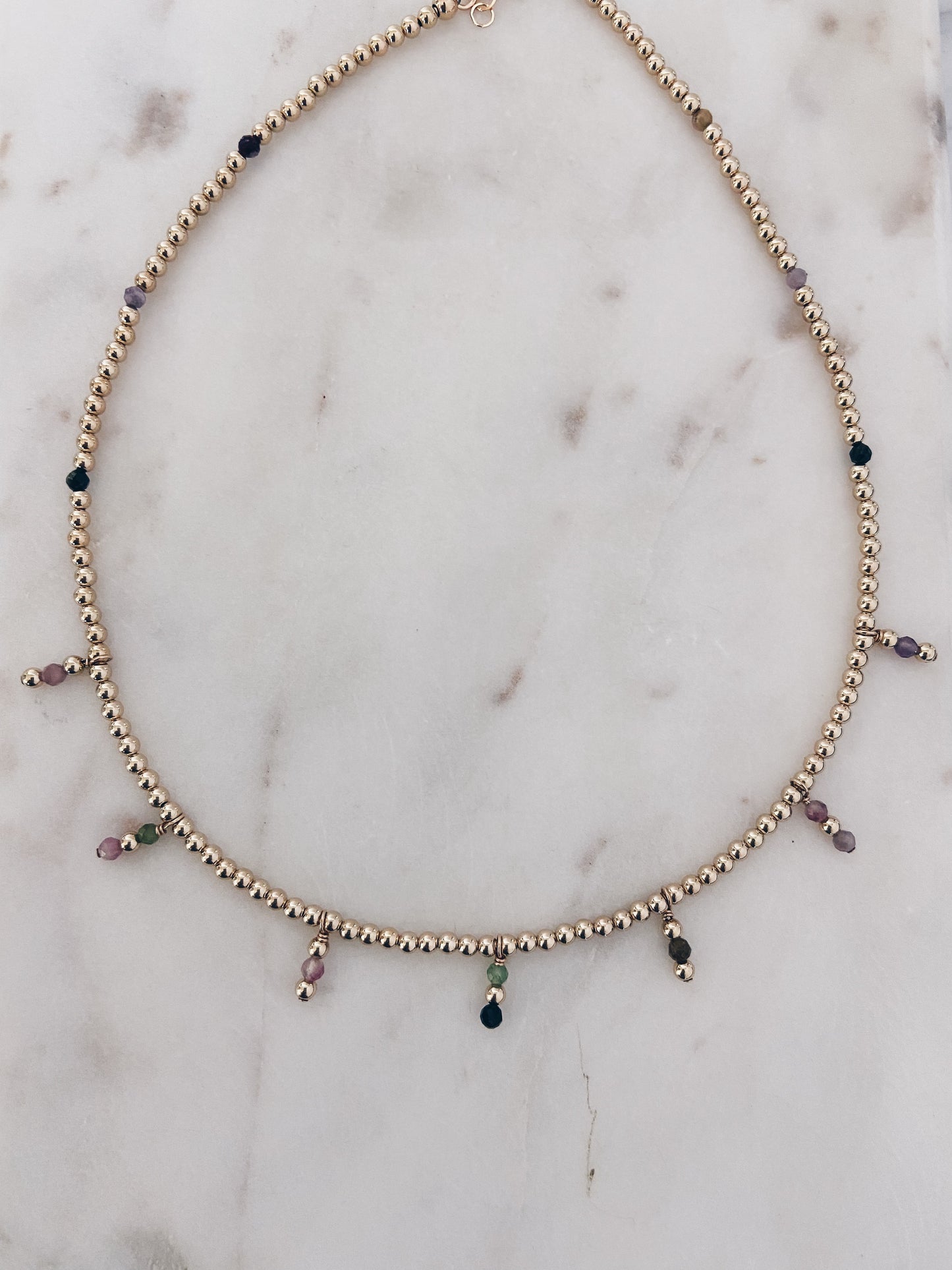 Beaded Dangles Choker Necklace + More Colors