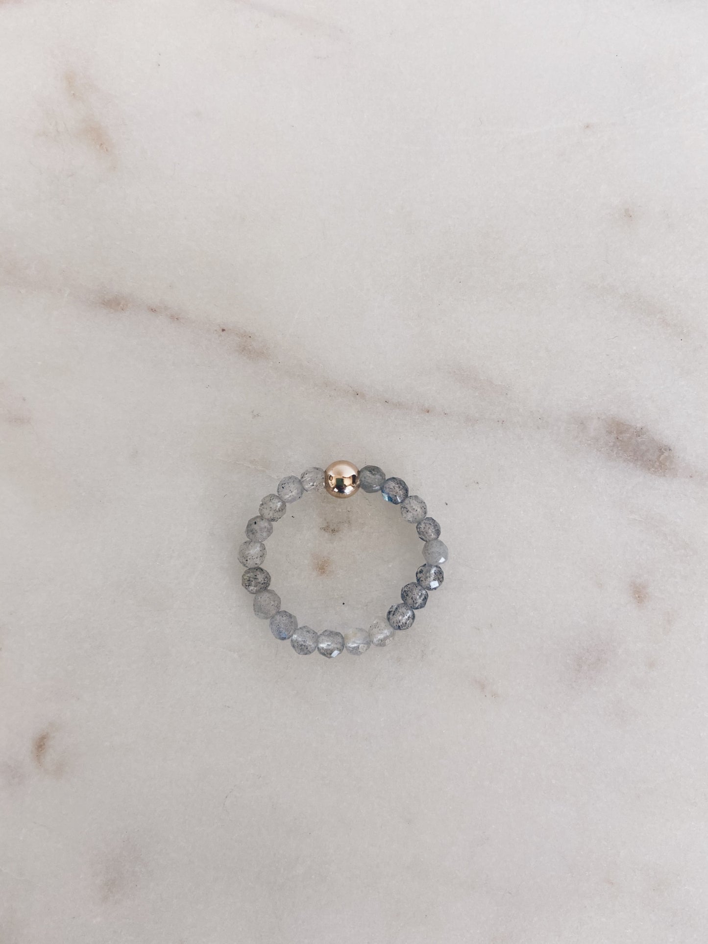 Labradorite Beaded Ring