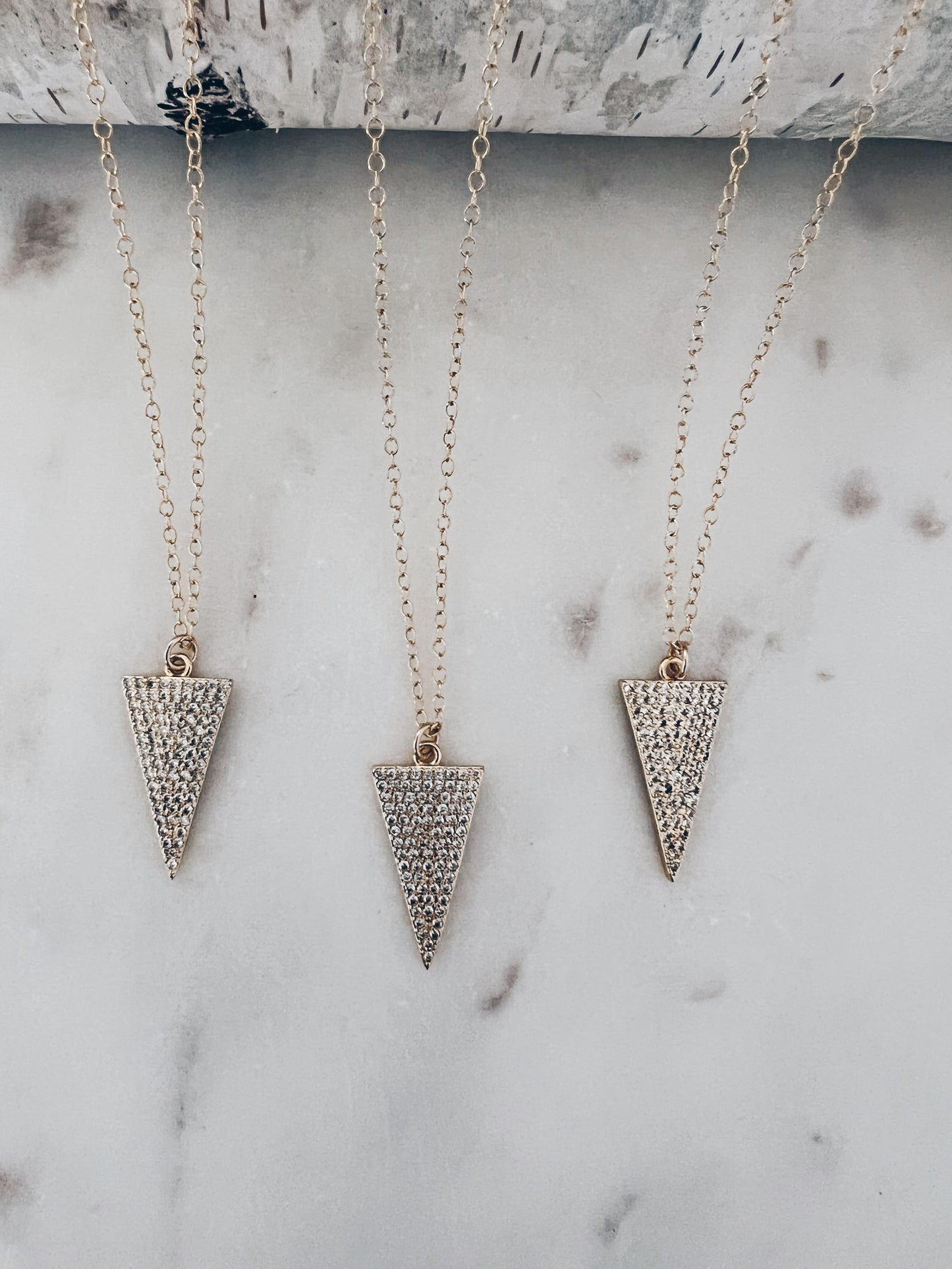 Pyramid CZ Necklace