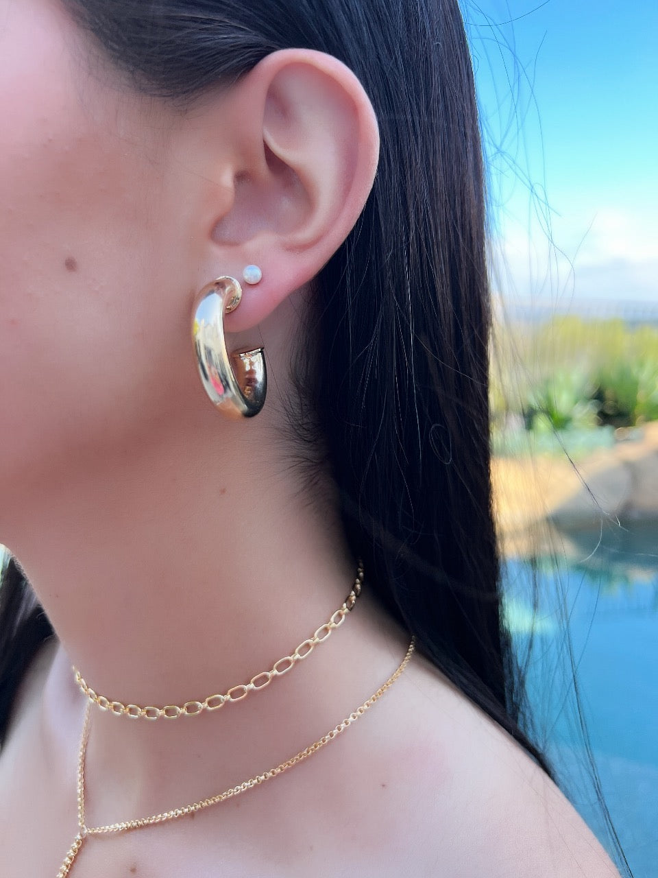 Chunky MEGA Gold Hoops
