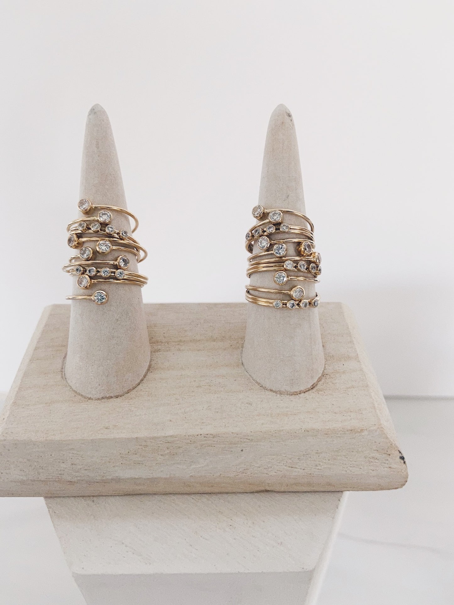 14k Gold Filled Double CZ Ring