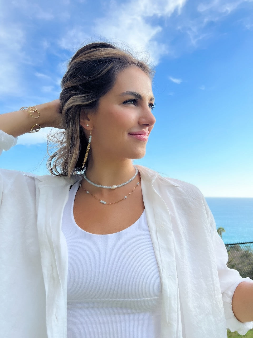 Aquamarine Tassel Earrings