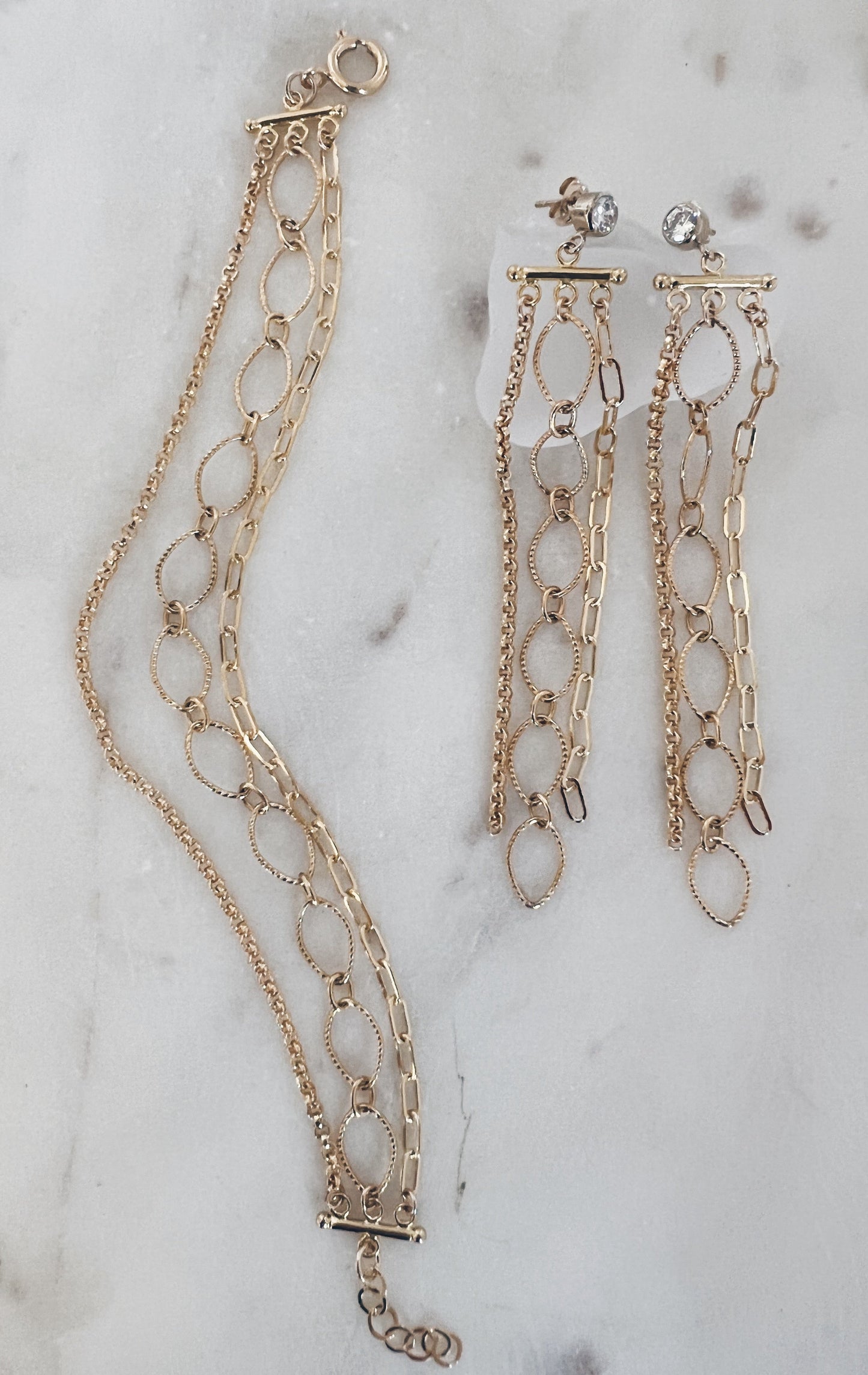 Mixed Chain Layered Bracelet