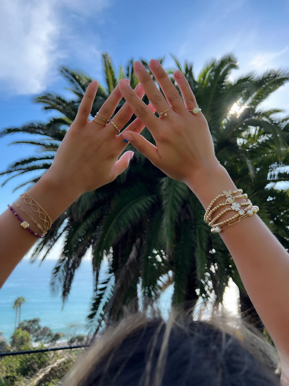 Pave Evil Eye Beaded Bracelet