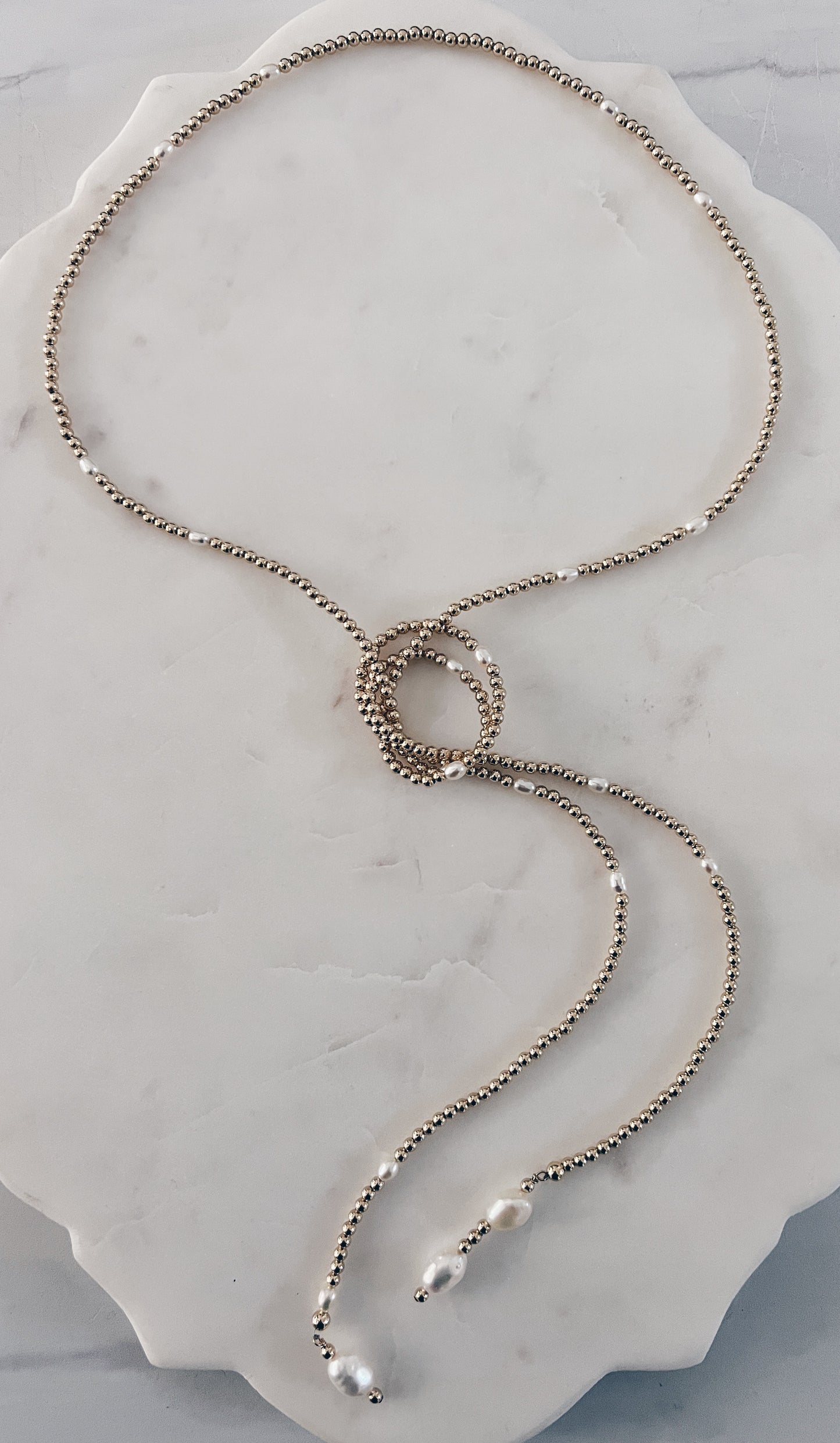 Gold Lariat Wrap Necklace - Wear 4+ more Ways