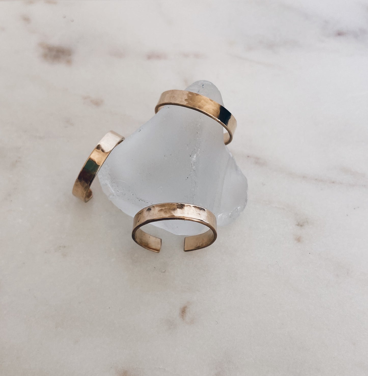 14k Gold Filled Wide Thin Band Ring