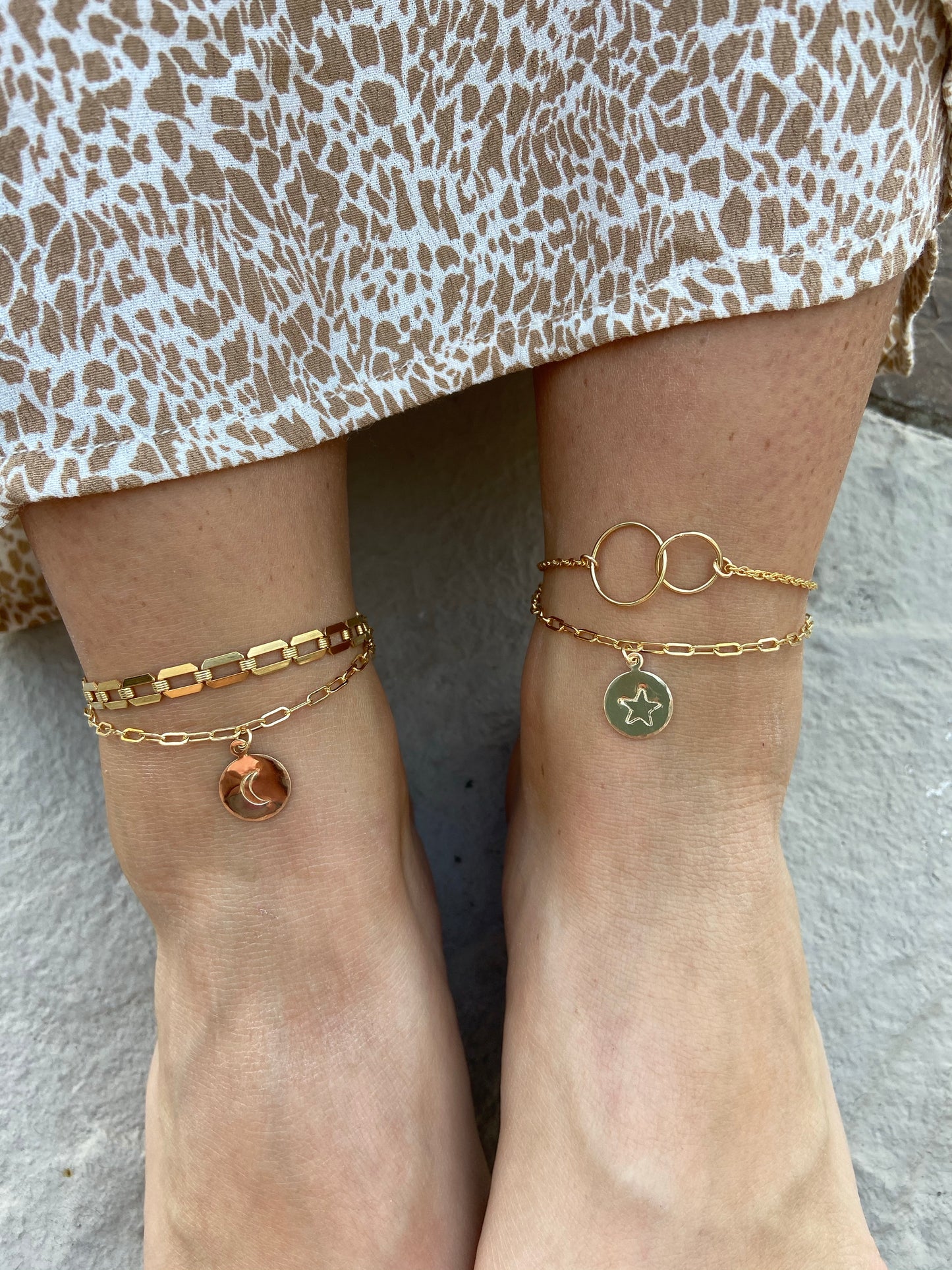 14k Gold Filled Charm Anklet + More Charms