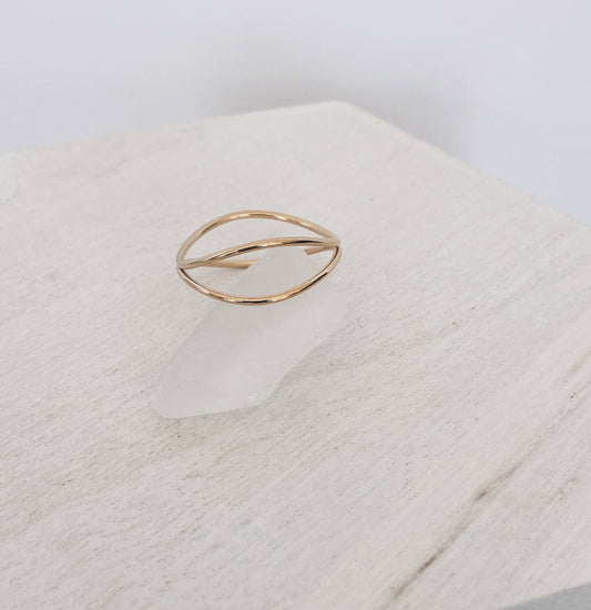 14k Gold Filled Wave Ring