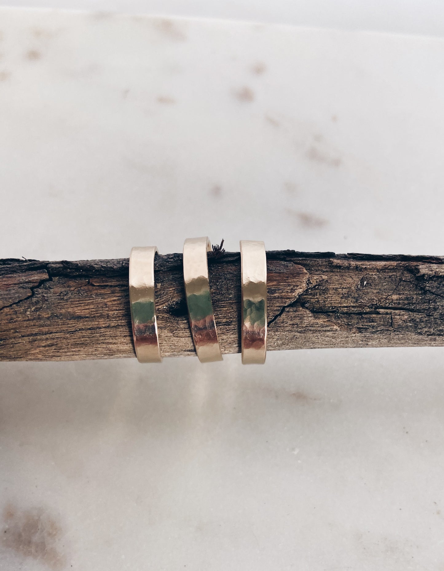 14k Gold Filled Wide Thin Band Ring