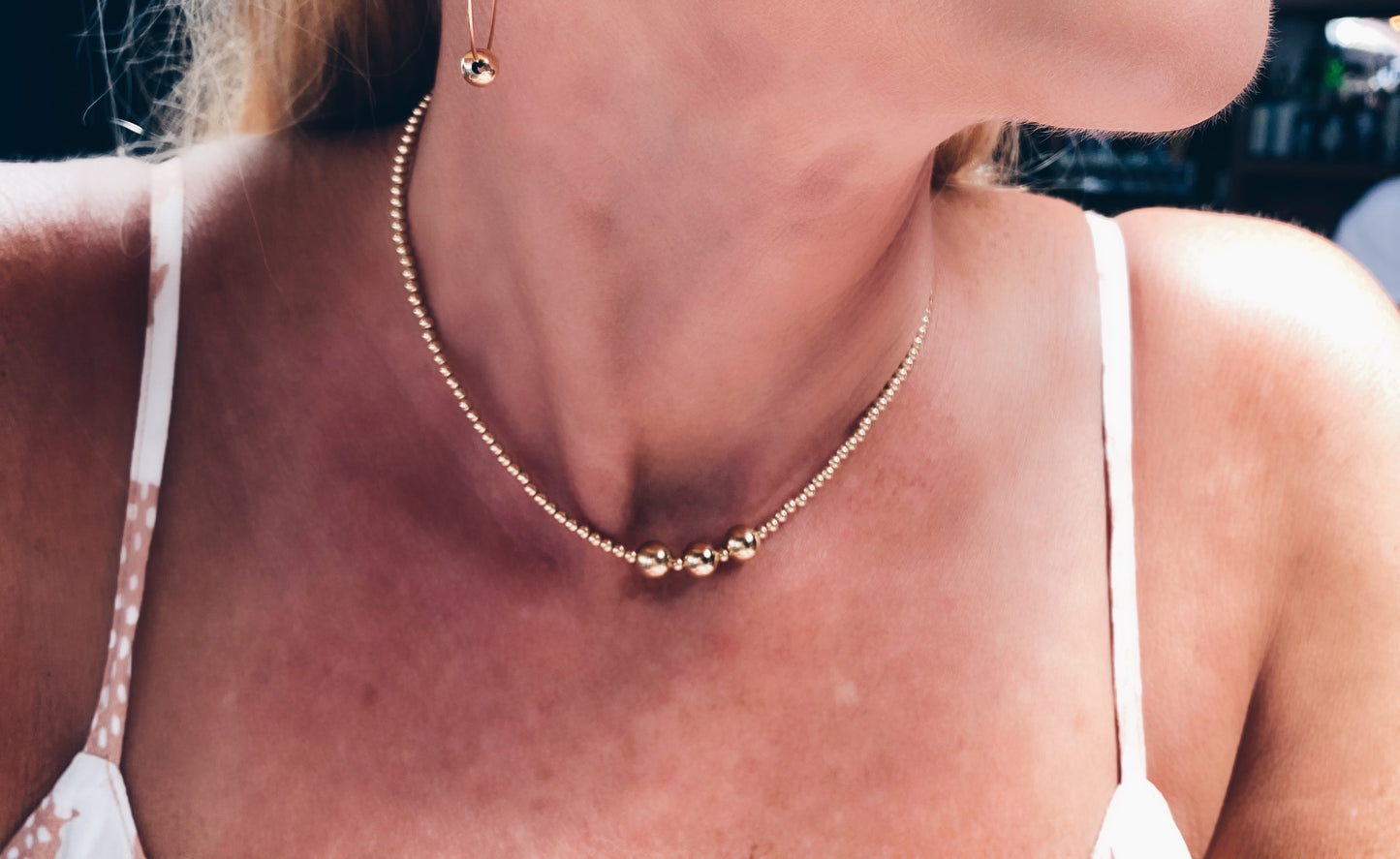 Floating Bubbles Collar Necklace