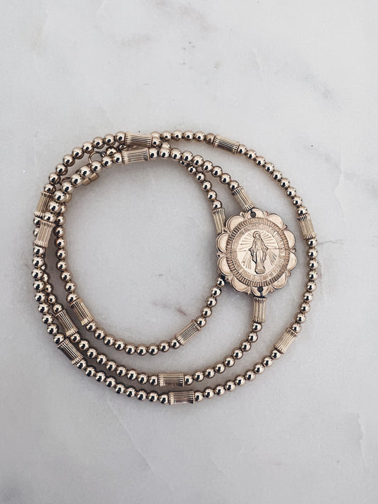 14k Gold Filled Mother Mary Wrap Bracelet + More Options