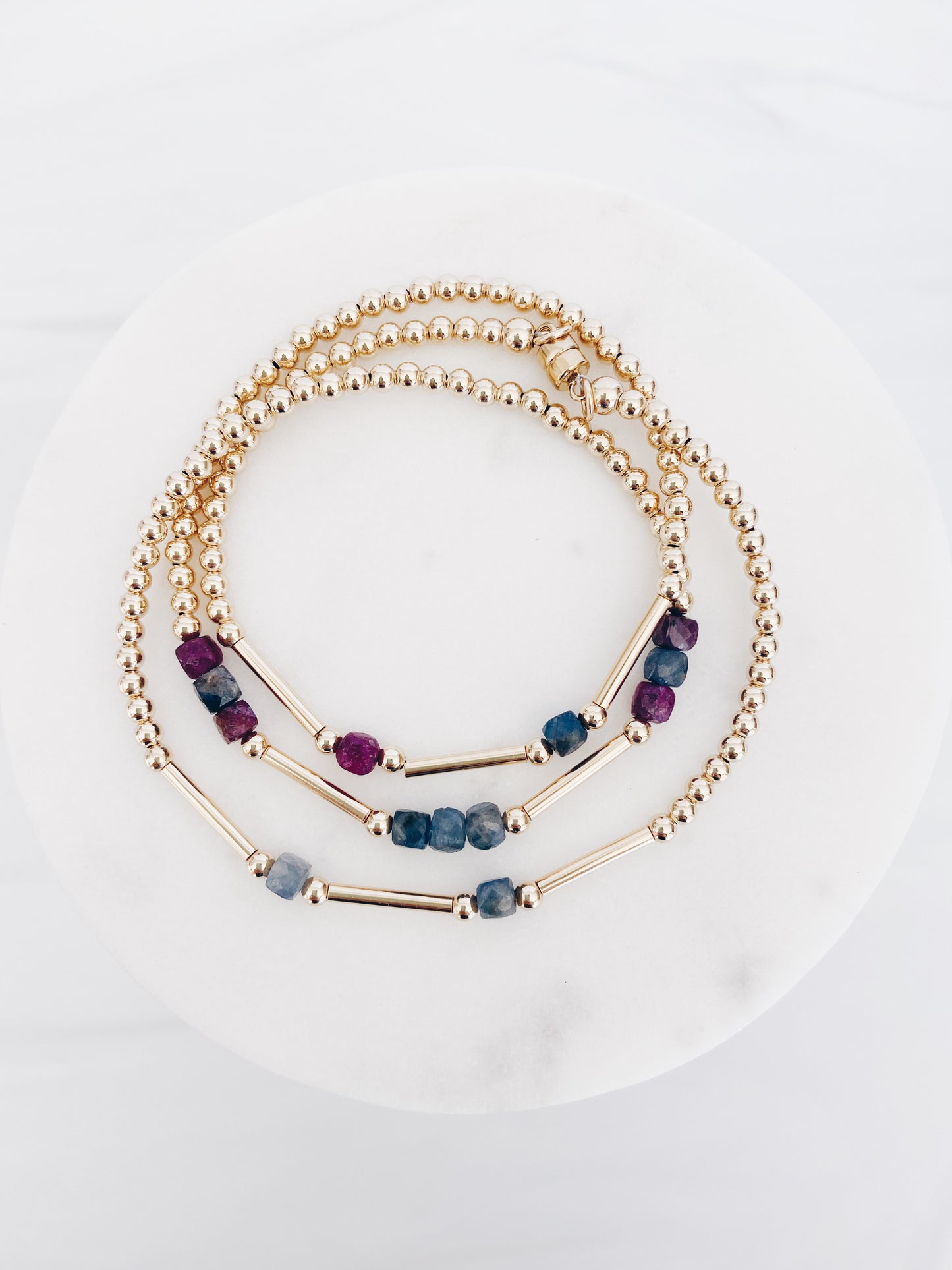 Square Gemstone Wrap Bracelet + More Colors