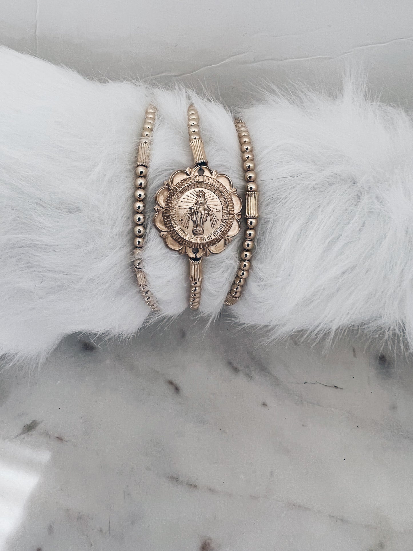 14k Gold Filled Mother Mary Wrap Bracelet + More Options