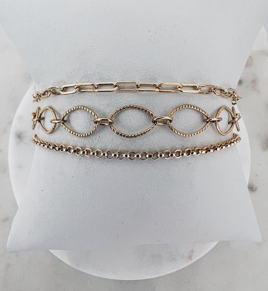 Mixed Chain Layered Bracelet