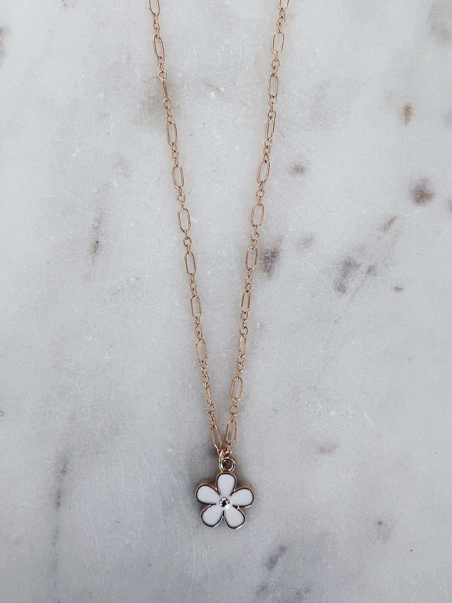 Enamel Daisy Necklace + More Colors