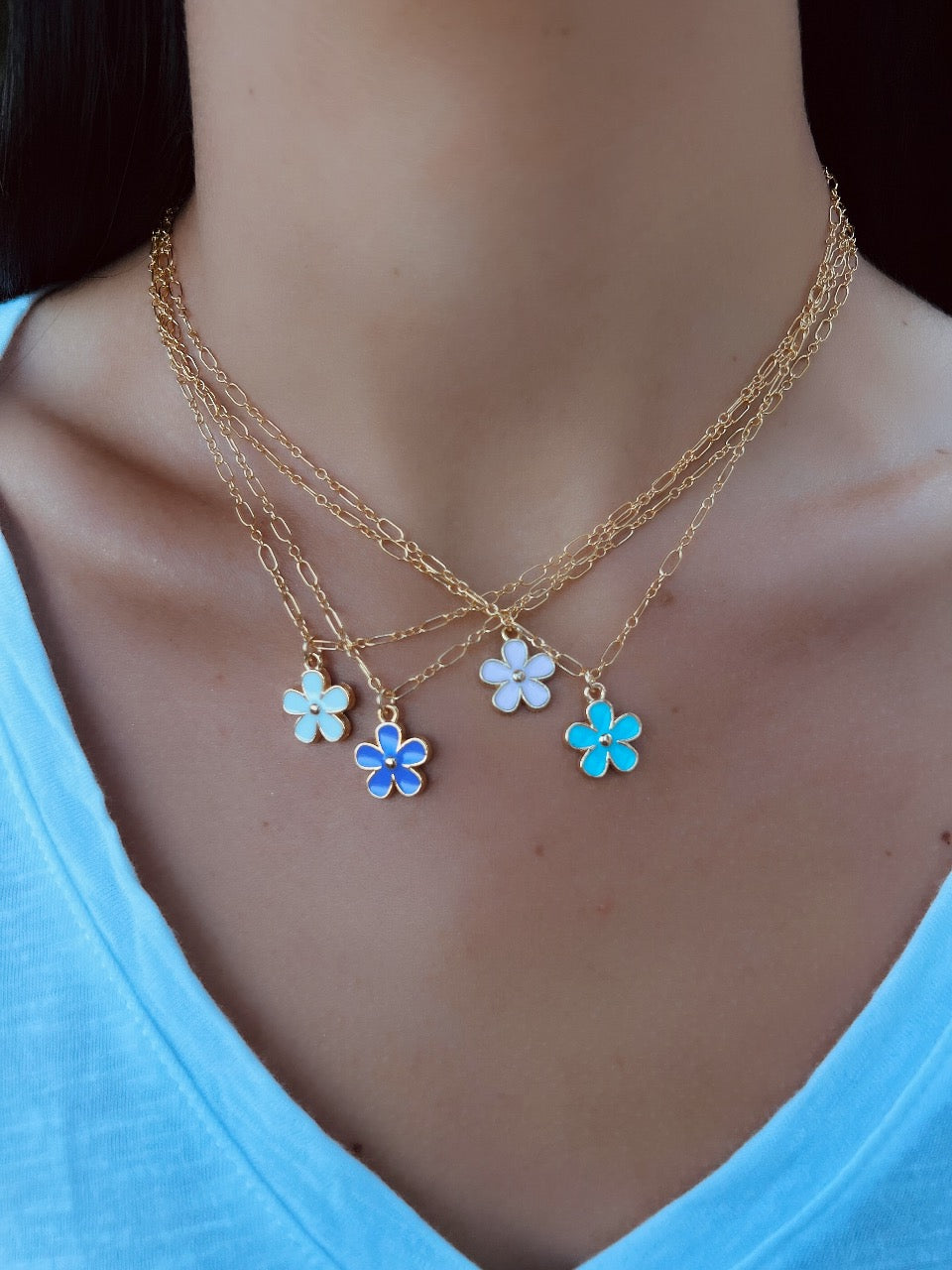 Enamel Daisy Necklace + More Colors
