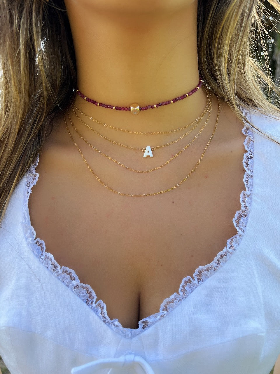 14k Gold Filled Triple Layered Chain Necklace